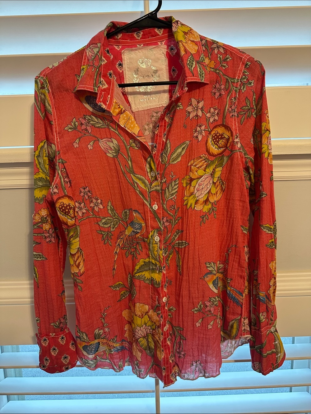 Cino Floral Button-Down Shirt with Long Sleeves